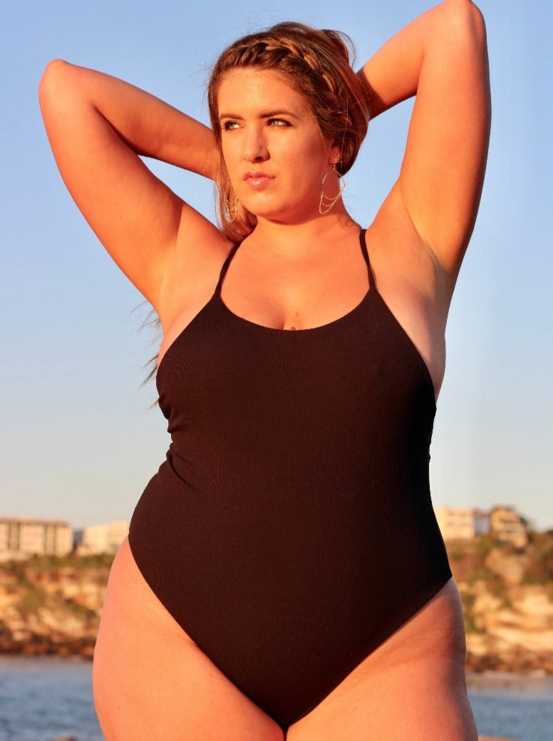 Trend Ripple Swimwear - One Piece Swimsuit Javea Black