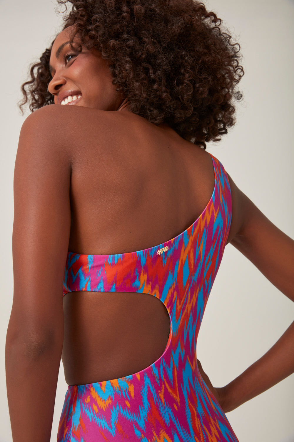 Trend Ripple bathers, multi-coloured, one shoulder onepiece swimsuit
