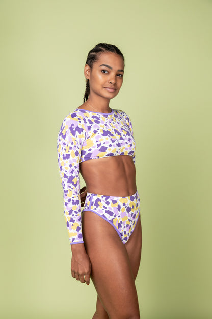 Trend Ripple and Tessalt Suit Brazil_micro Surf crop Top for women