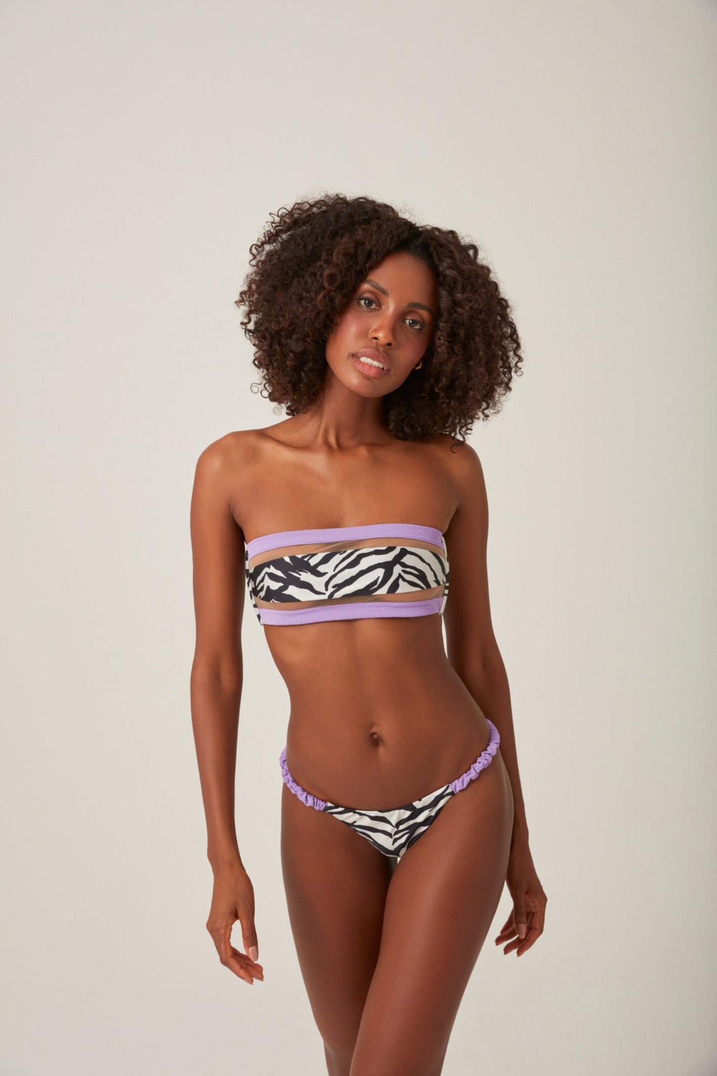 Trend Ripple Bathers -Trend Ripple Bathers - Bandeau Bikini Top Alba Zebra