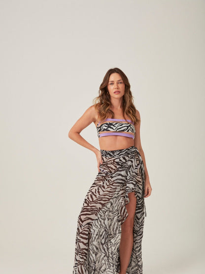 Trend Ripple Bathers -Trend Ripple Bathers - Bandeau Bikini Top Alba Zebra