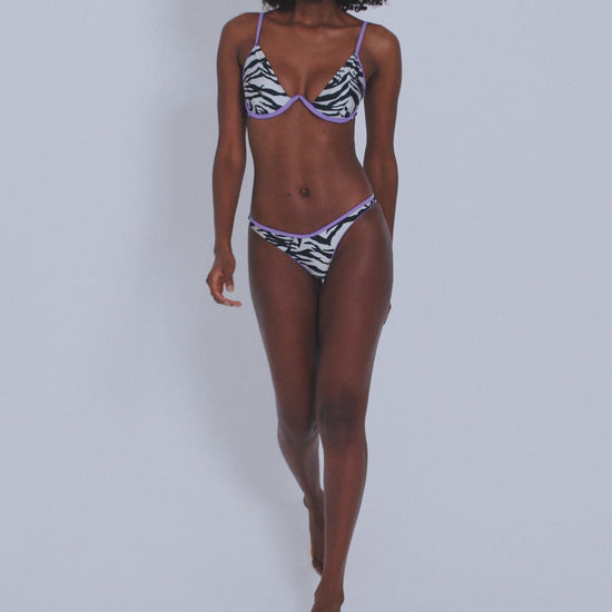 Trend Ripple bather, push up and high rise animal print bikini set