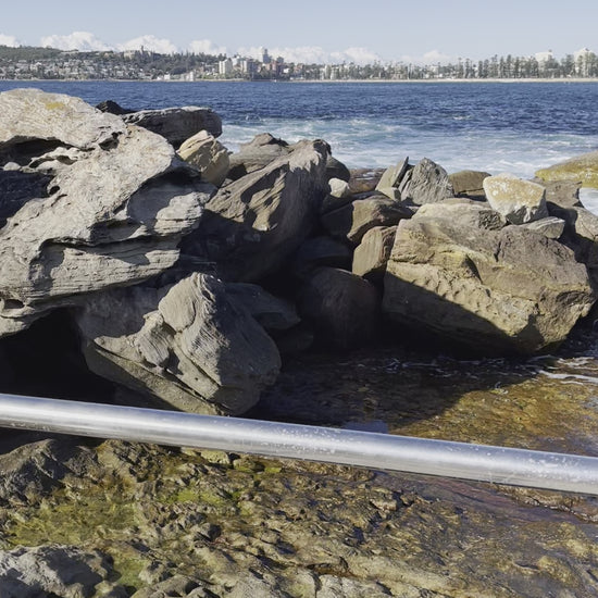 Trend Ripple _Kayles Renee Swmwear_ woman at freshwater rockpool wearing white crop top