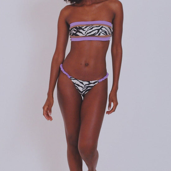 Trend Ripple Bathers -Trend Ripple Bathers - Bandeau Bikini Top Alba Zebra