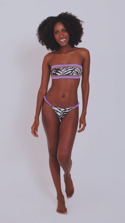 Trend Ripple Bathers -Trend Ripple Bathers - Bandeau Bikini Top Alba Zebra