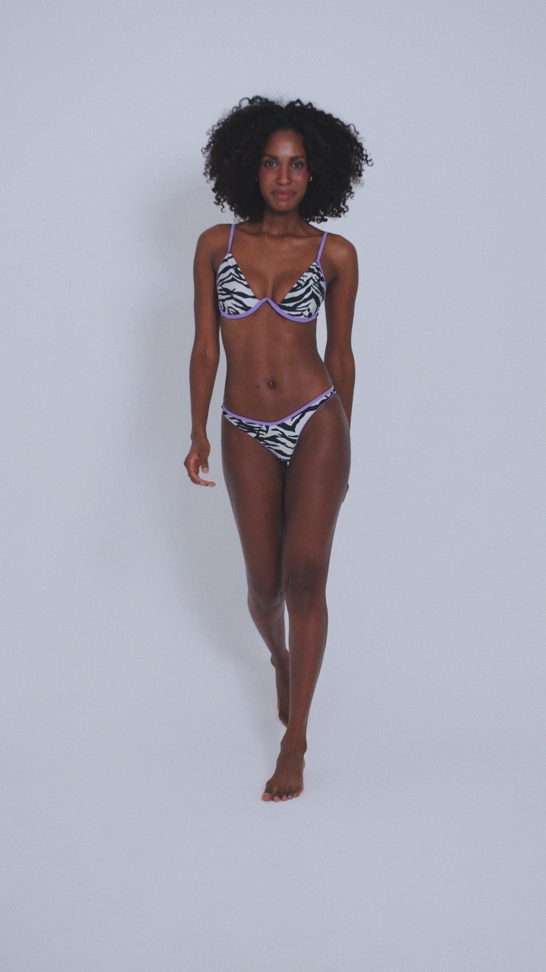 Trend Ripple_Hyper Beachwear Zebra Print Brazilian Bikini set