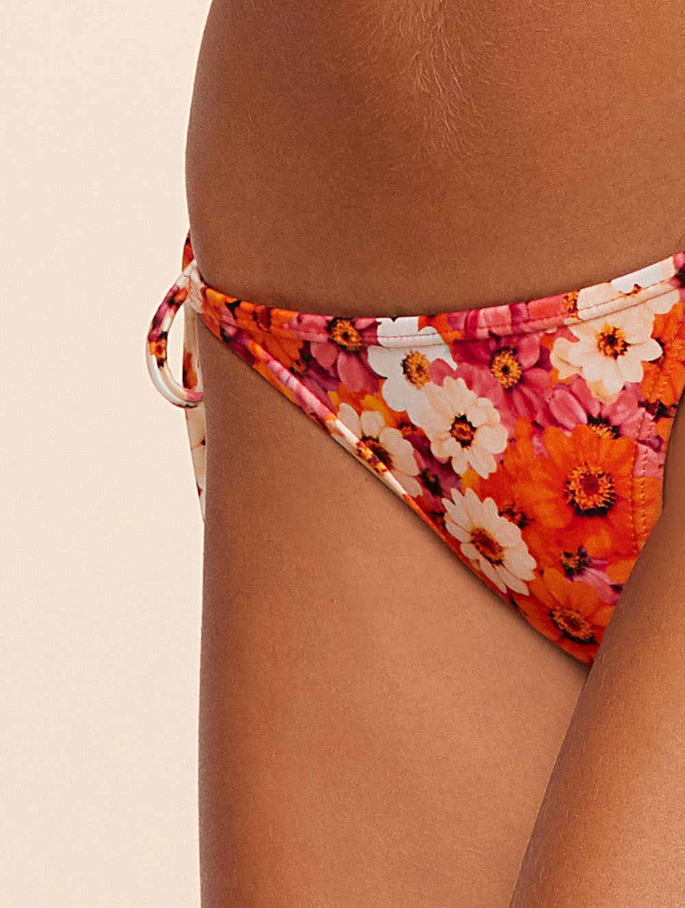 Trend Ripple Swimwear - Agua Doce Praia Tie Side Bikini Bottom Flower