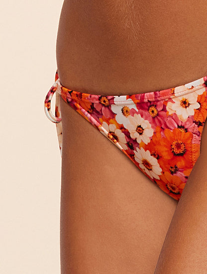 Trend Ripple Swimwear - Agua Doce Praia Tie Side Bikini Bottom Flower