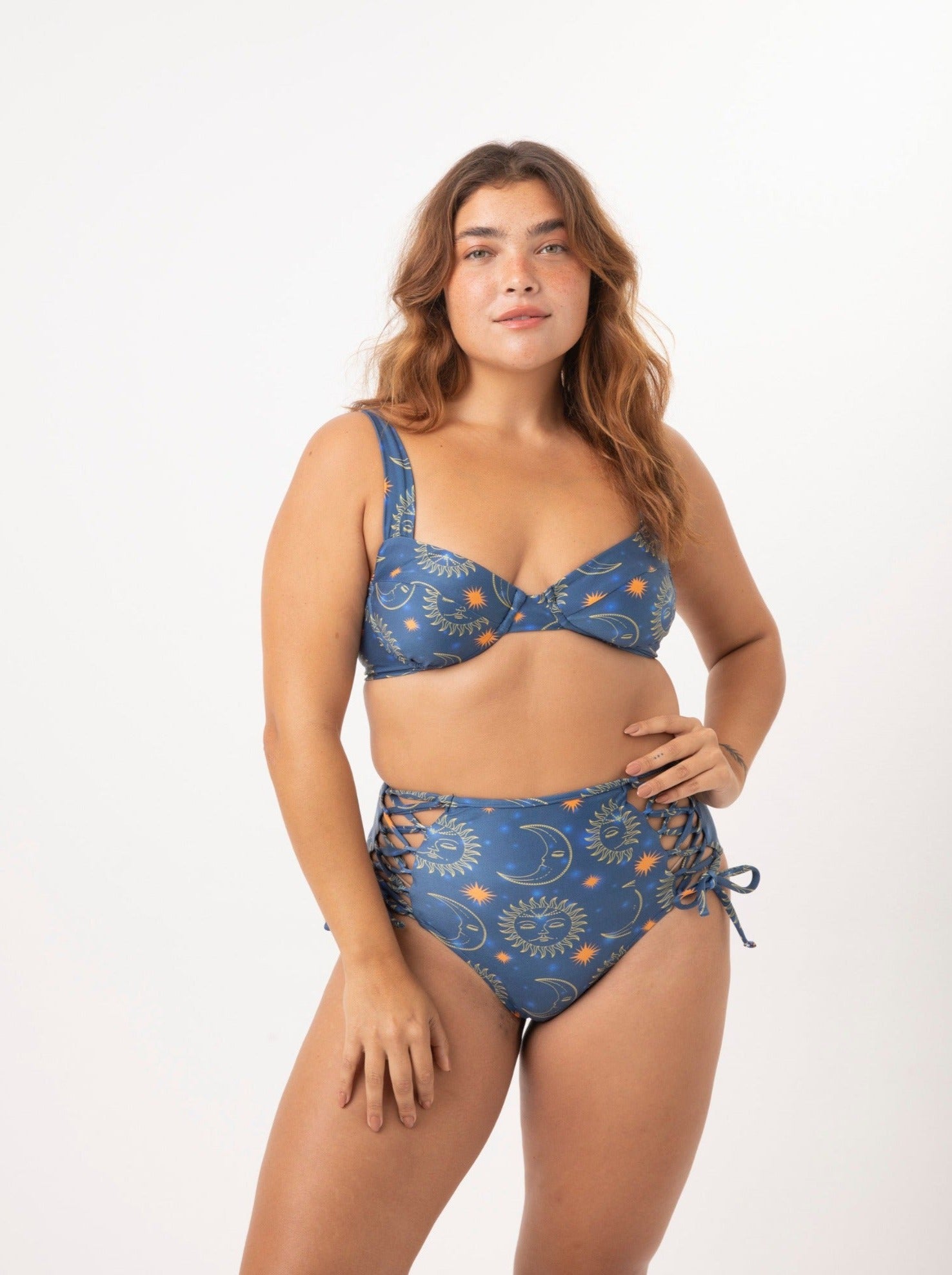 TREND RIPPLE - Hype Beachwear High Waisted Bikini Bottom Paula Sol & Lua Curves