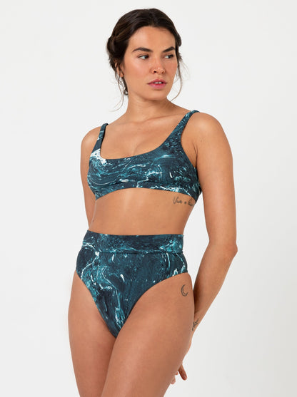 TREND RIPPLE Levh.Rio swimwear - Brazilian made sustainable Crop Top MW Wave