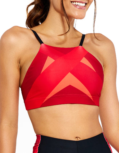 Trend Ripple Legbox active wear- Reversible Sports Bra Ruby