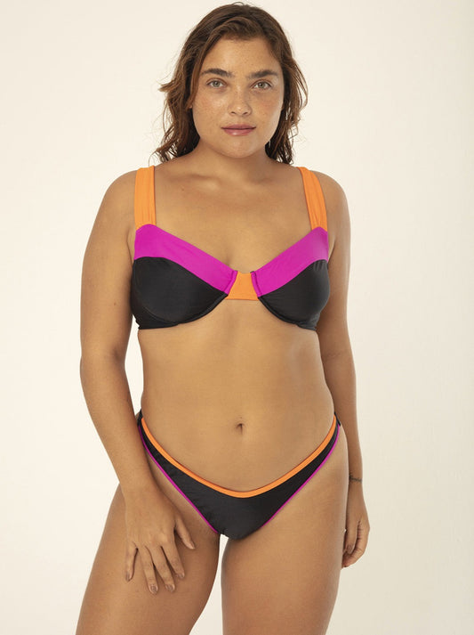 TREND RIPPLE - Hype Beachwear Underwire Bikini Top Francis Colour Block Curves