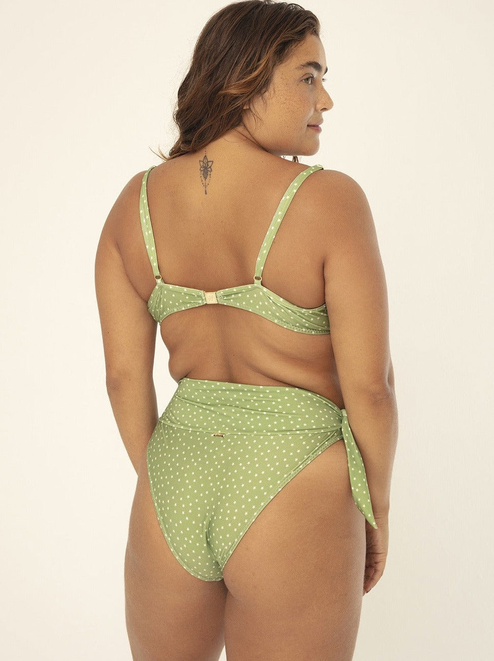 TREND RIPPLE - Hype swimwear High Waisted Bikini Bottom Agatha Petit Stars Curves